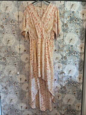 ANDRÉE BY UNIT Cream Dress with Peach Snake Print